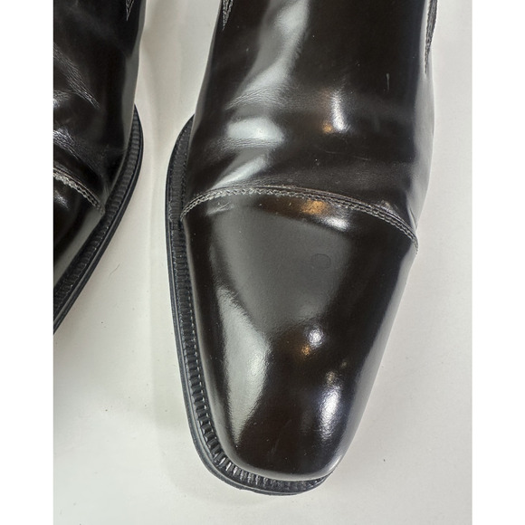 Caporicci Made in Italy Black Leather Cap-Toe Slip-On Dress Shoes Men’s 8.5 G - Picture 3 of 16